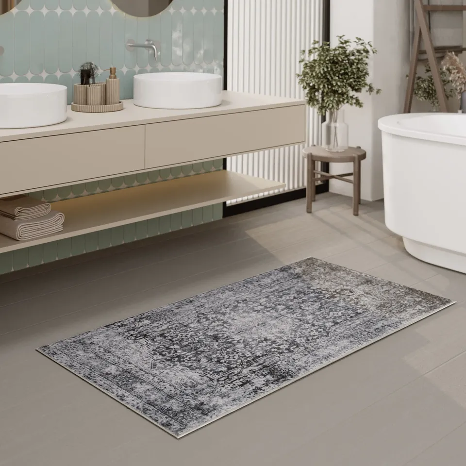 weconhome-ralph-badteppich-grau-im-oriental-vintage-look image 1