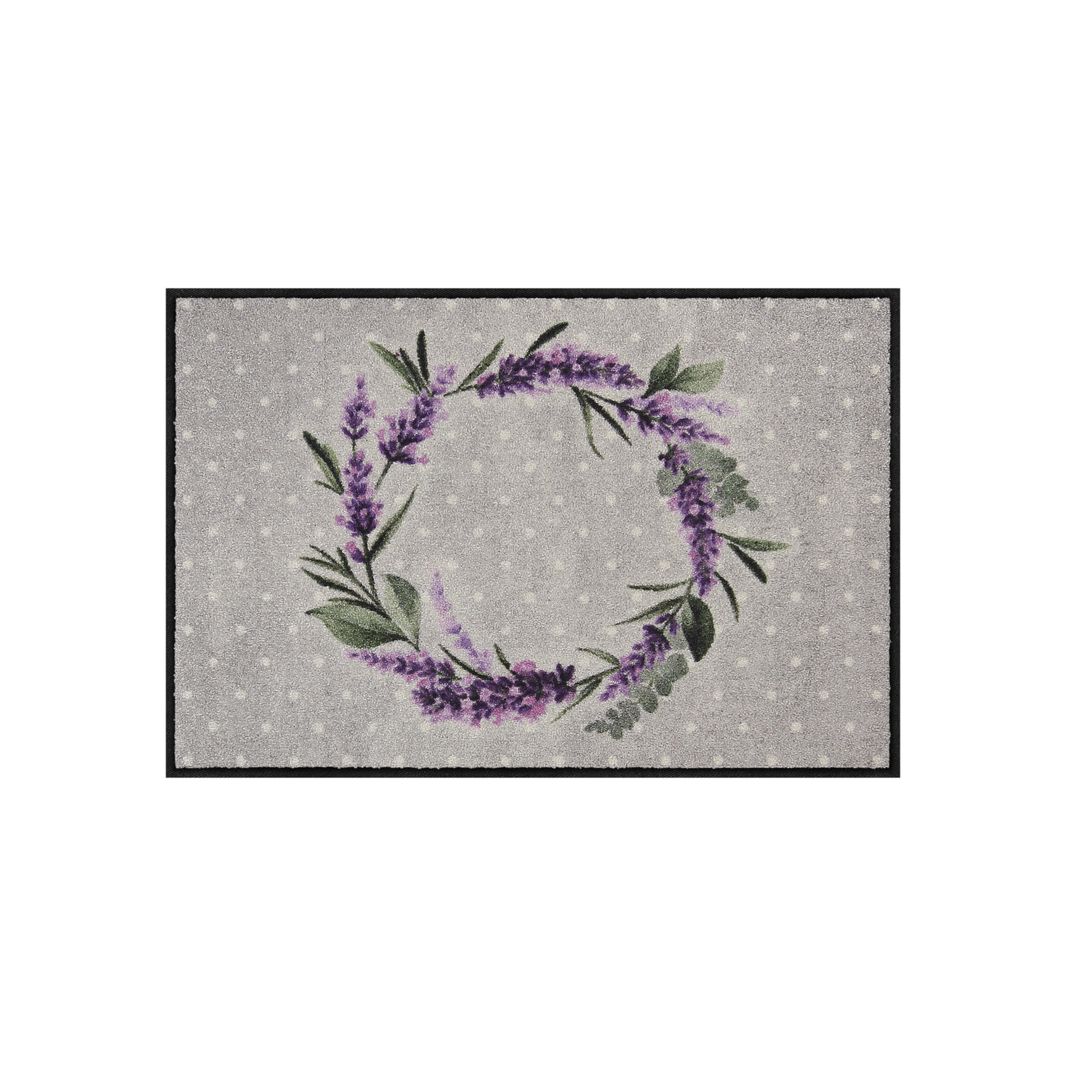 salonloewe-lavender-wreath-eingangsmatte-50-x-75-cm-lavendelkranz-grau image 1
