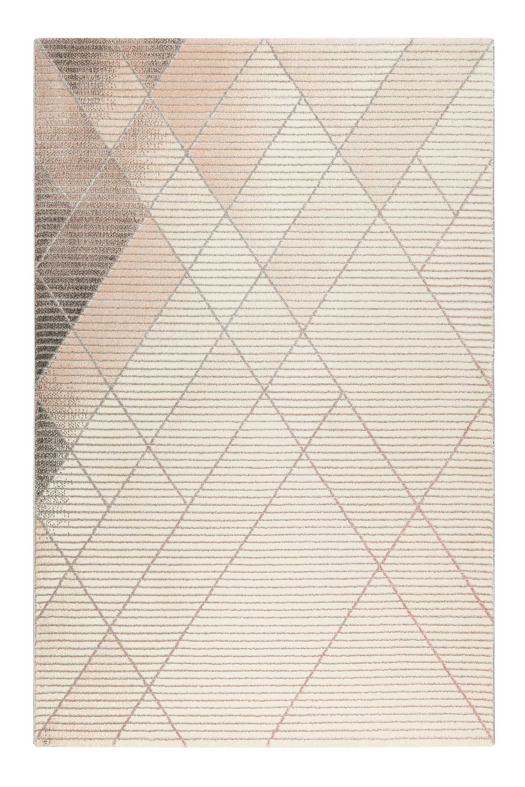 weconhome-velvet-walk-teppich-rosa-creme-grau-kurzflor-gewebt image 1