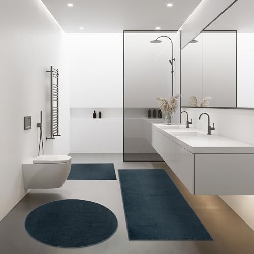 paco-home-badematte-40x55-cm-blau-badezimmerteppich-100-polyester-40-mm-flor-rut image 5