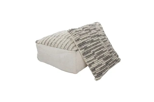 kayoom-shaun-510-sitzkissen-set-handgefertigt-aus-polyester-baumwolle-grau image 1