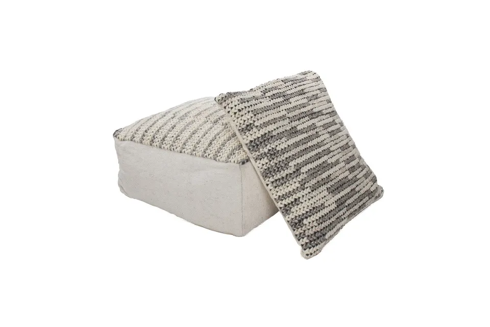 kayoom-shaun-510-sitzkissen-set-handgefertigt-aus-polyester-baumwolle-grau image 1