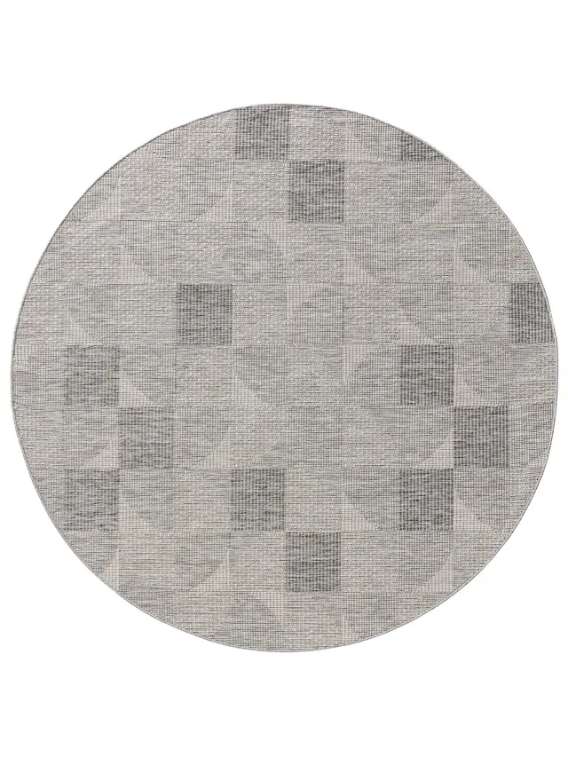 benuta-nest-teppich-bronco-grau-160-cm-rund-kunstfaser-outdoor-geeignet-geometri image 1