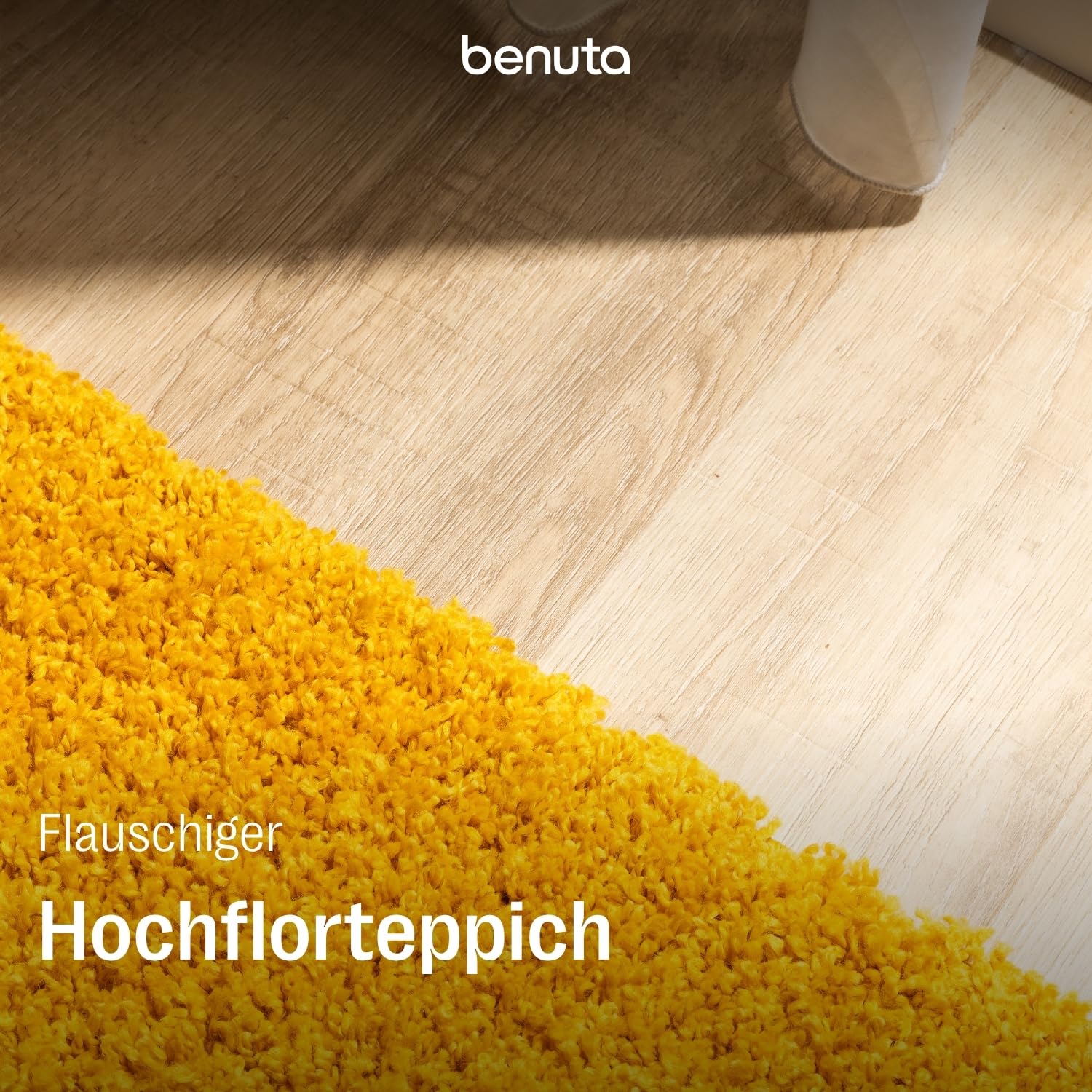 benuta-basic-hochflorteppich-soho-gelb-133x190-cm-kuschelig-weicher-flor-minimal image 3