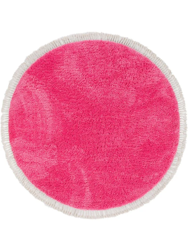 benuta-shaggy-teppich-pink-120-cm-rund-hochflor-polyester-f-r-wohnzimmer-schlafz image 1