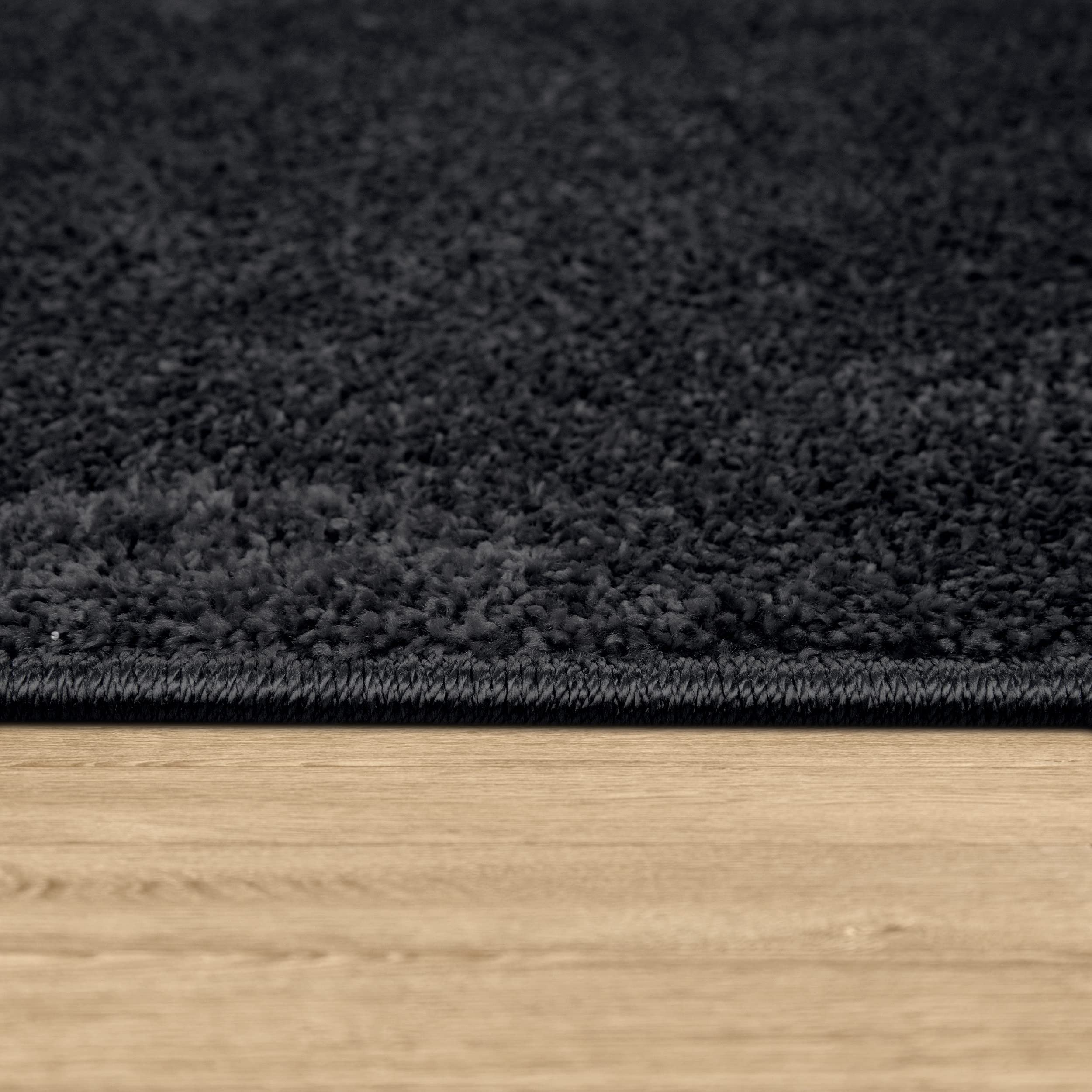 paco-home-metro-kurzflor-teppich-80x250-cm-schwarz-anthrazit image 2