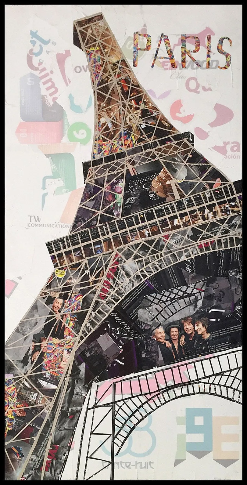 kayoom-papier-wandbild-eiffelturm-ii-52-x-102-cm-collage-im-vintage-pop-art-desi image 1