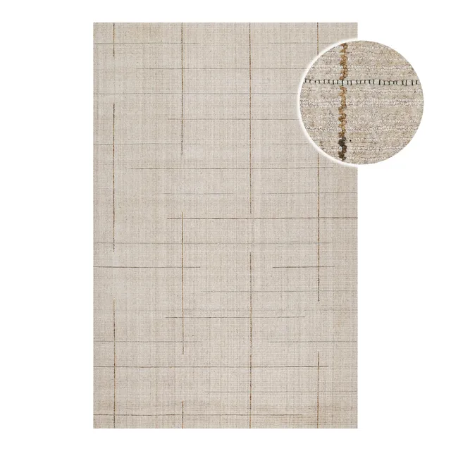 weconhome-kurzflorteppich-milly-greige-handgewebt-80-tencel-20-schurwolle image 1