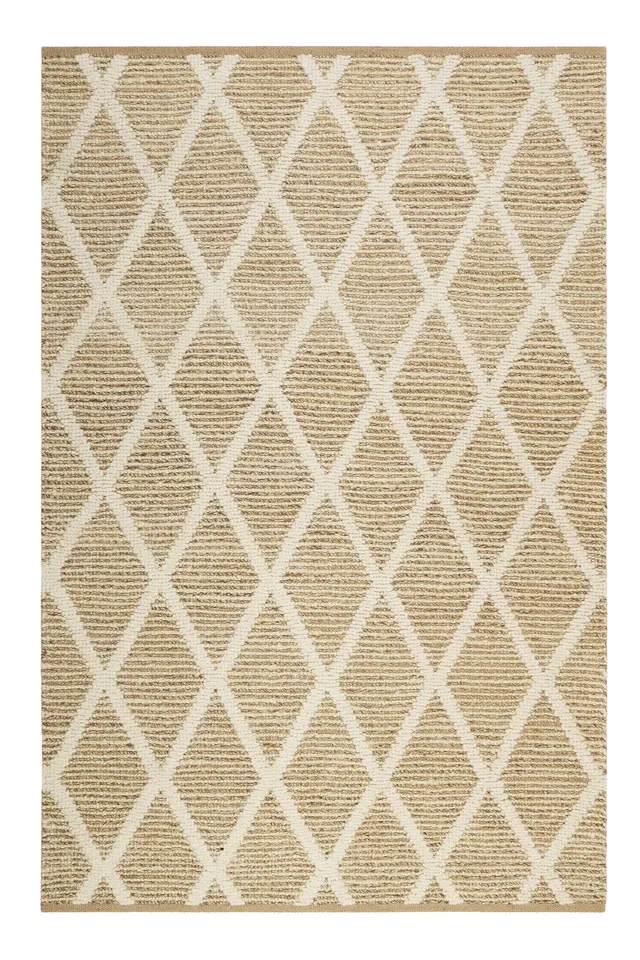 green-looop-novella-teppich-natur-jute-wolle-geometrisch-handgewebt image 1