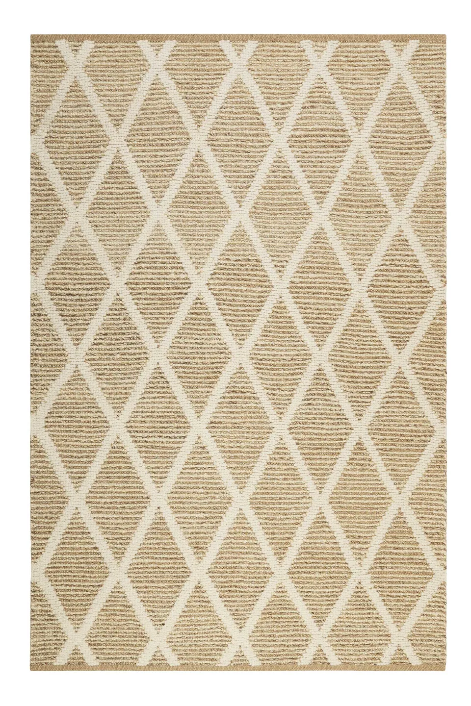 green-looop-novella-teppich-natur-jute-wolle-geometrisch-handgewebt image 1