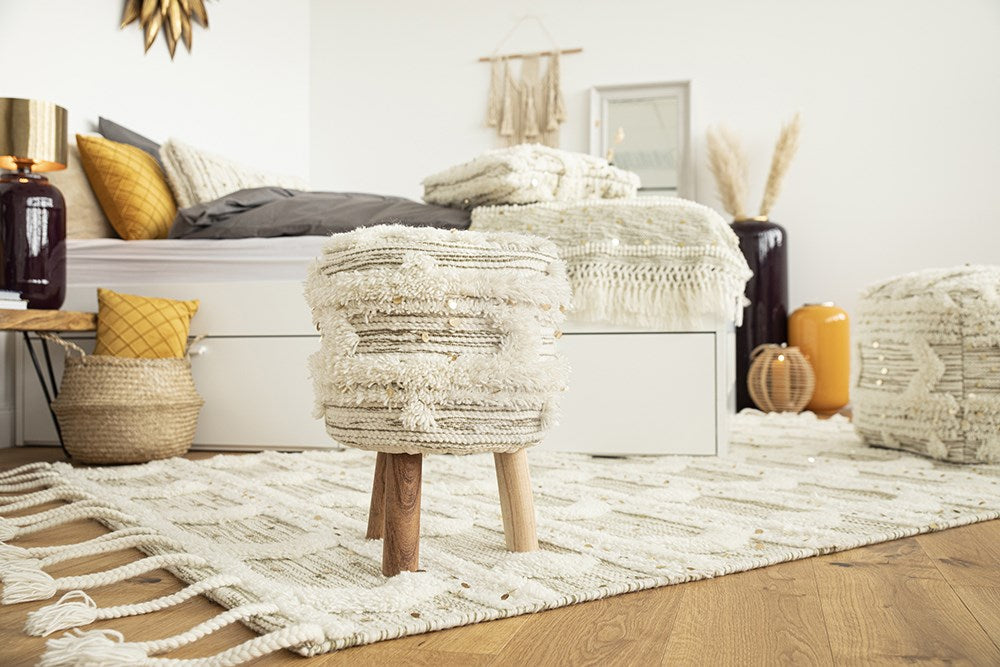 kayoom-hocker-bohist-425-boho-style-hocker-mit-fransen-und-quasten image 2