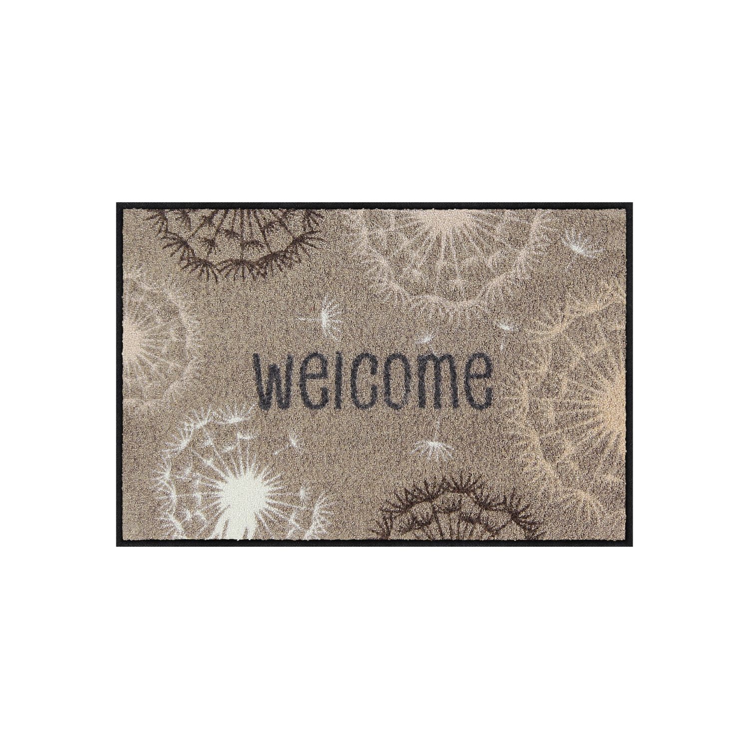 salonloewe-dandelion-welcome-beige-eingangsmatte-50-x-75-cm-pusteblumen-design-s image 1
