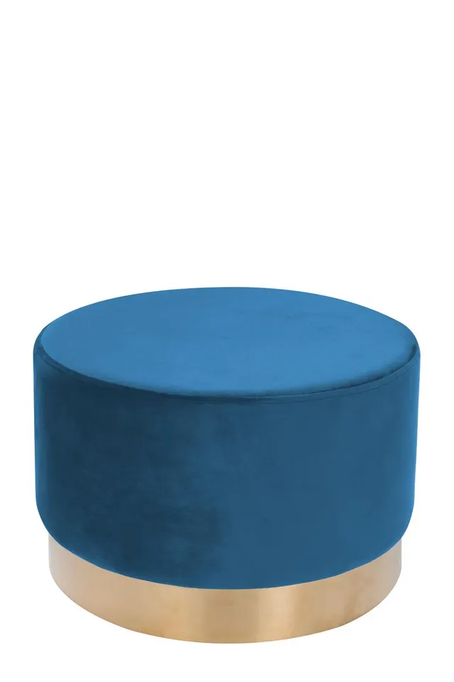kayoom-hocker-nano-325-breiter-runder-hocker-mit-polyesterbezug-und-metallfu image 1