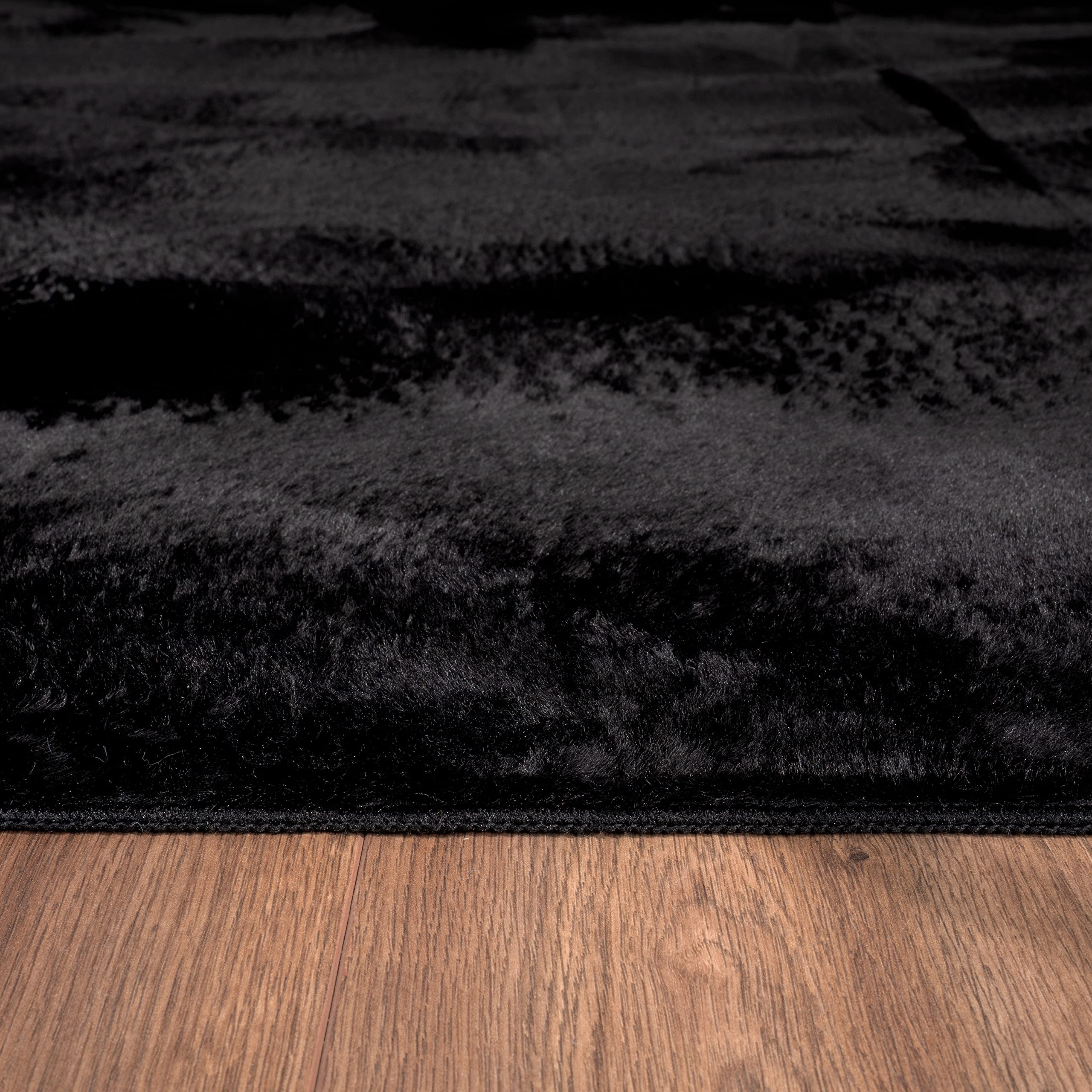 paco-home-teppich-teddy-schwarz-kunstfell-shaggy-160x220-cm image 2