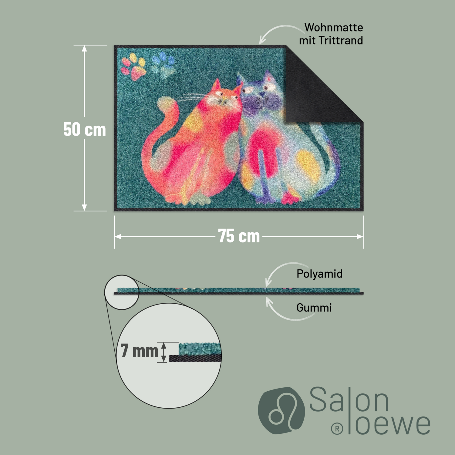 salonloewe-rainbow-cats-eingangsmatte-50-x-75-cm image 4