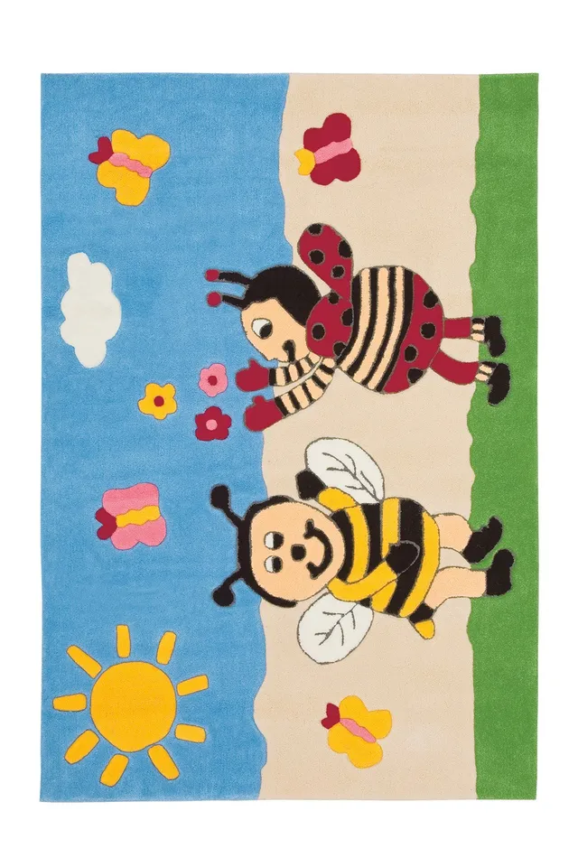 kayoom-joy-4091-bunter-motivteppich-pflegeleichter-acrylflor-verschiedene-farben image 1