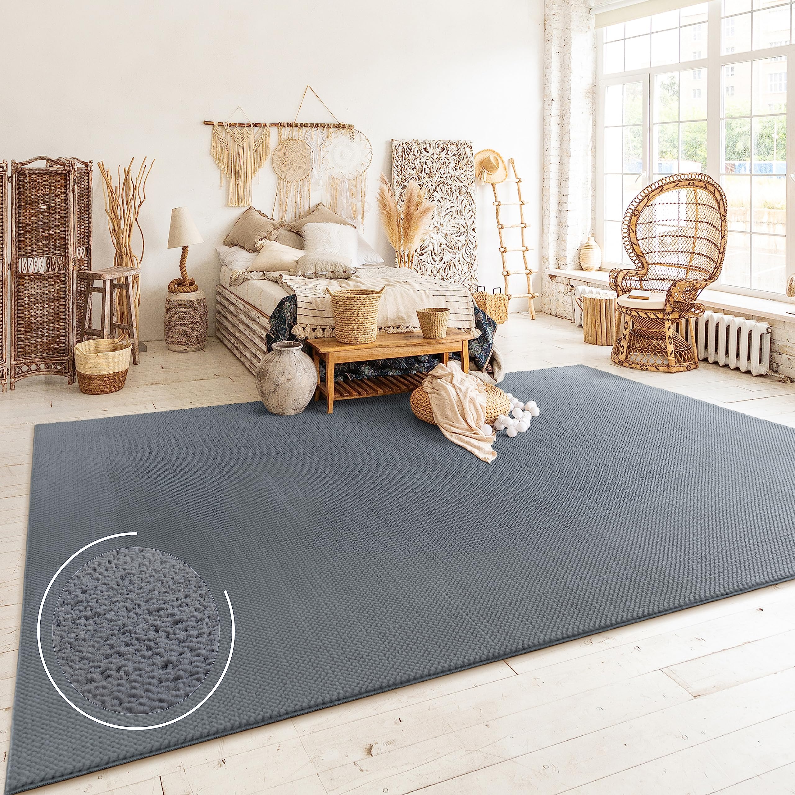 paco-home-coco-kurzflor-teppich-160x220-cm-grau-skandi-boho image 7