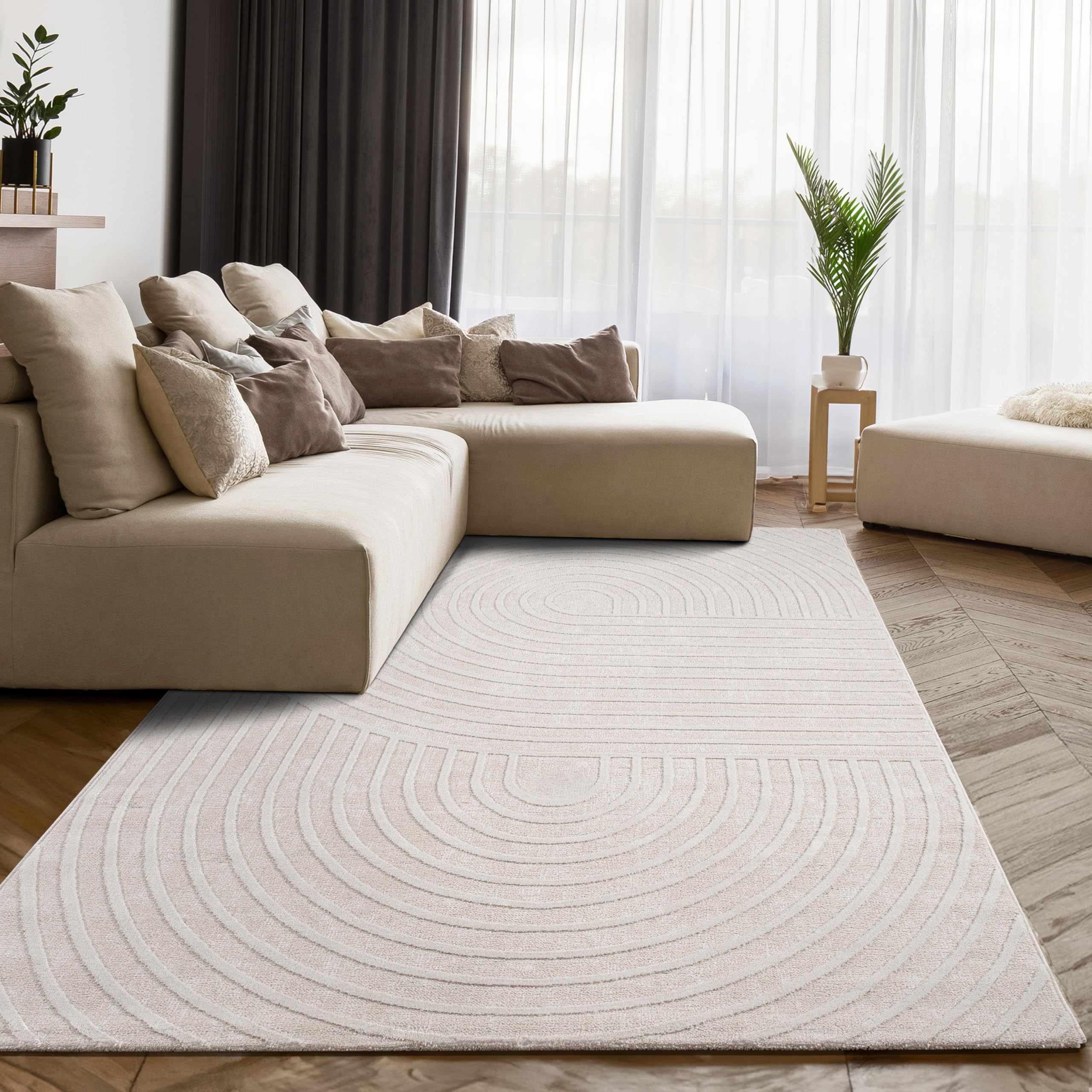 paco-home-metro-teppich-200x280-cm-creme-beige-glanz-3d image 1