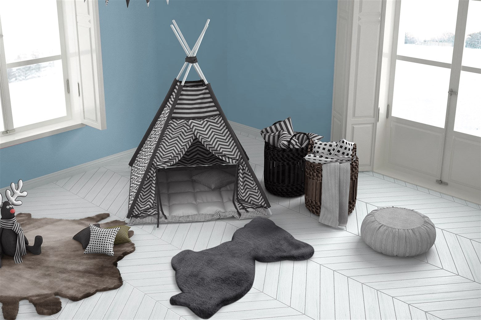kayoom-lovely-kids-425-kinderteppich-in-tigerbaby-form image 2