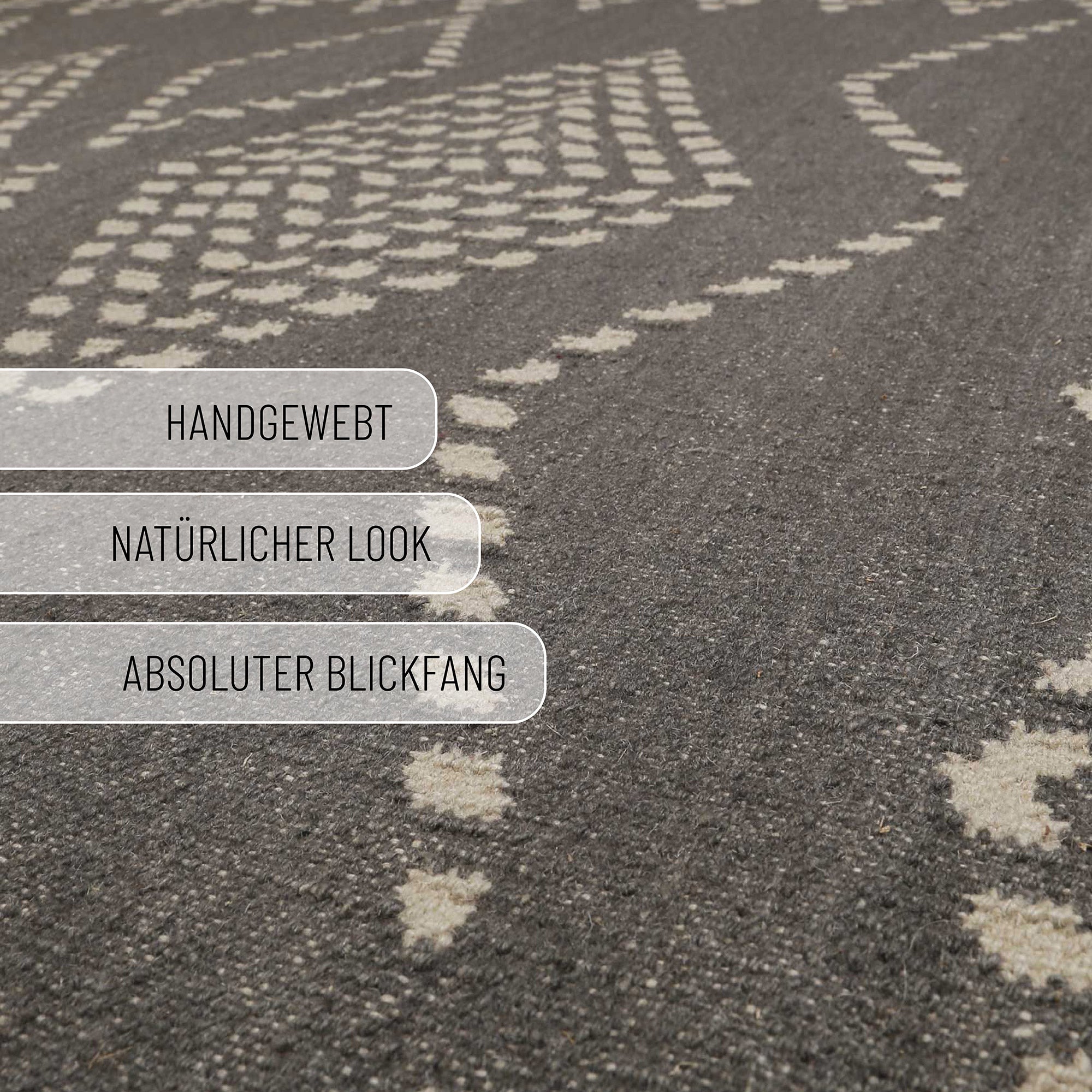 weconhome-green-looop-kelim-teppich-belmont-dunkelgrau-100-wolle-handgewebt-80x1 image 4