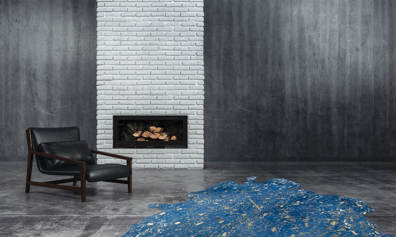 kayoom-glam-410-lederteppich-farbiges-design-mit-gold-silberakzenten-65-25-statt image 3