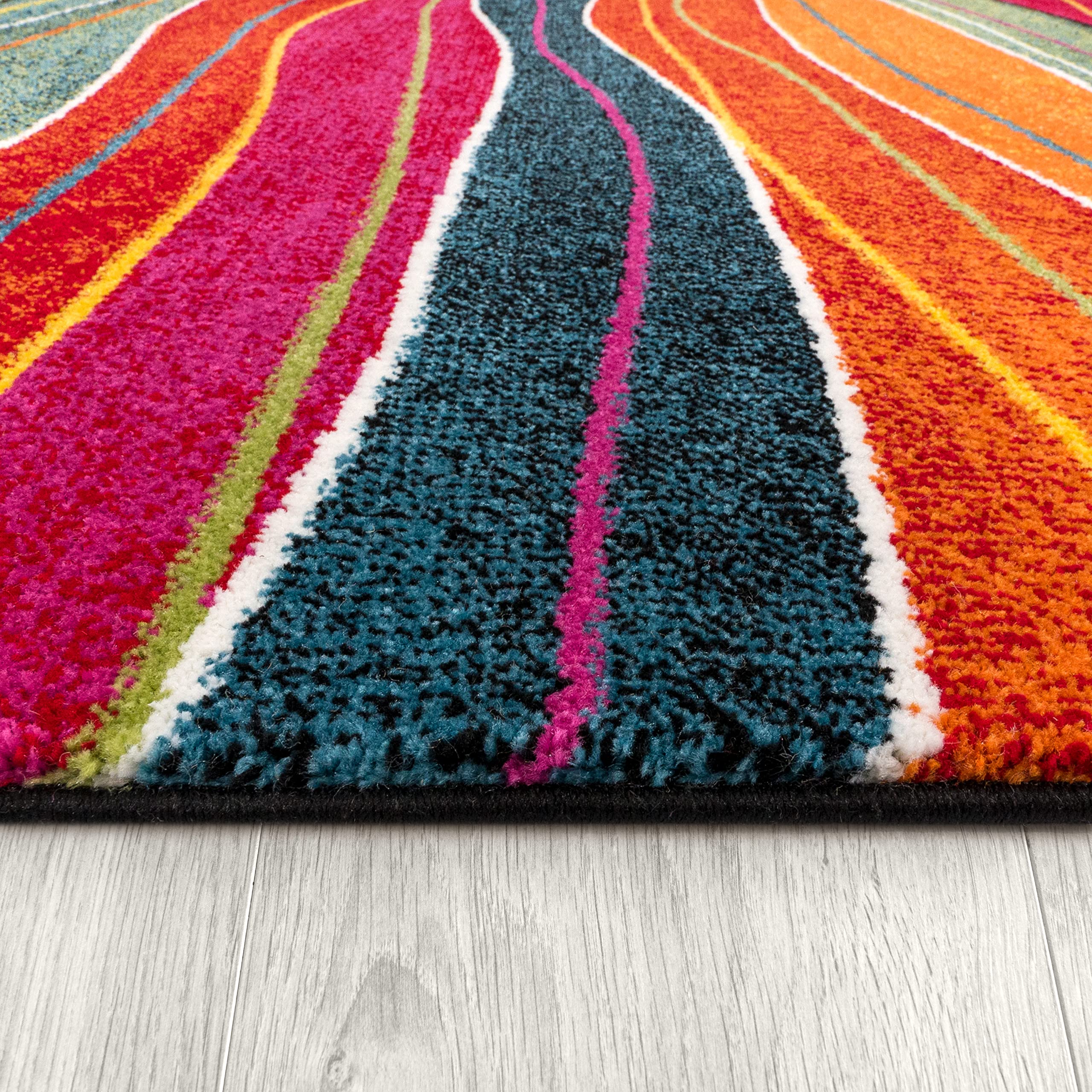 paco-home-kurzflor-teppich-modern-vintage-bunt-120x170-cm-abstrakte-muster-polyp image 2