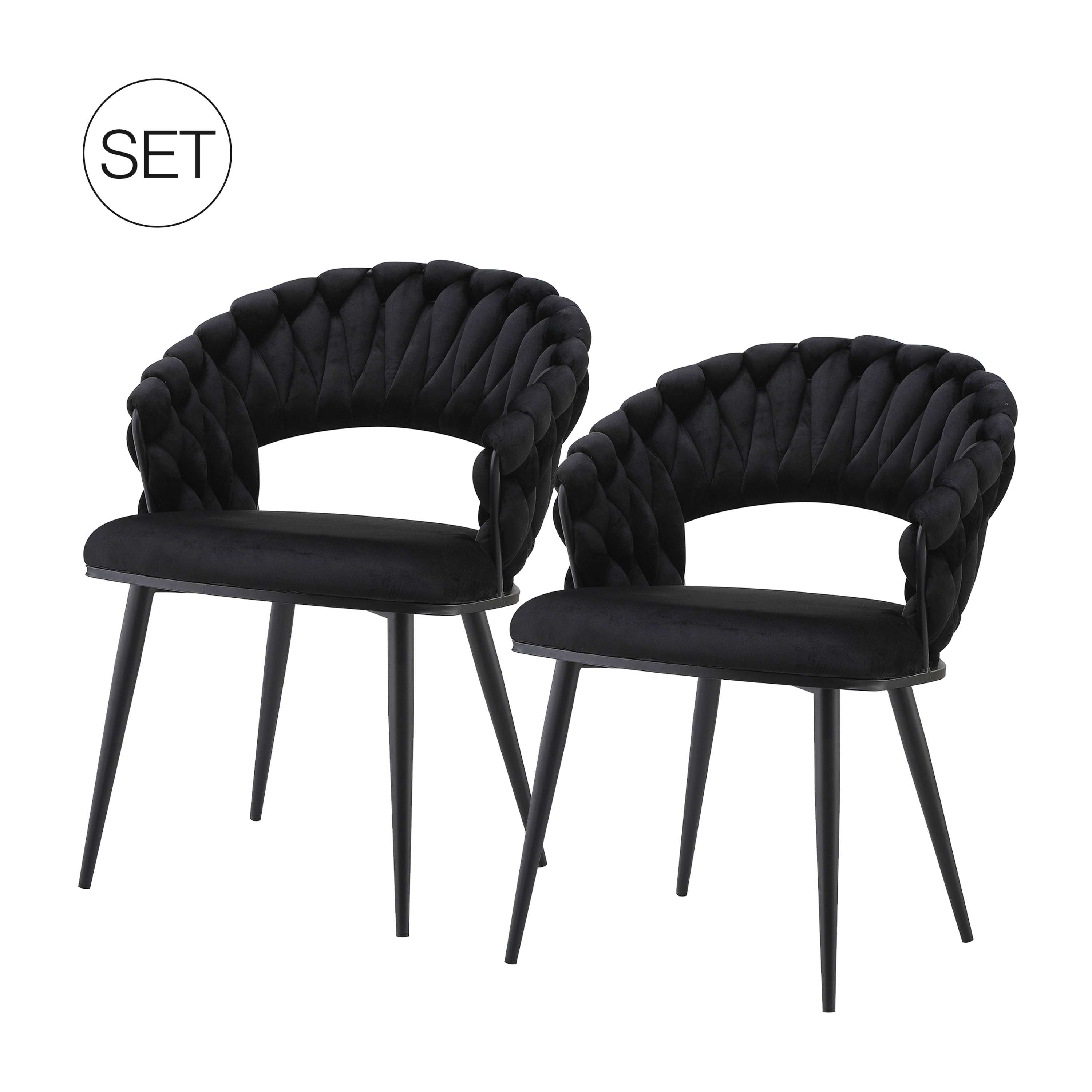 kayoom-stuhl-finesse-125-2er-set-flechtdesign-samt-polyester-eisen-gestell image 8