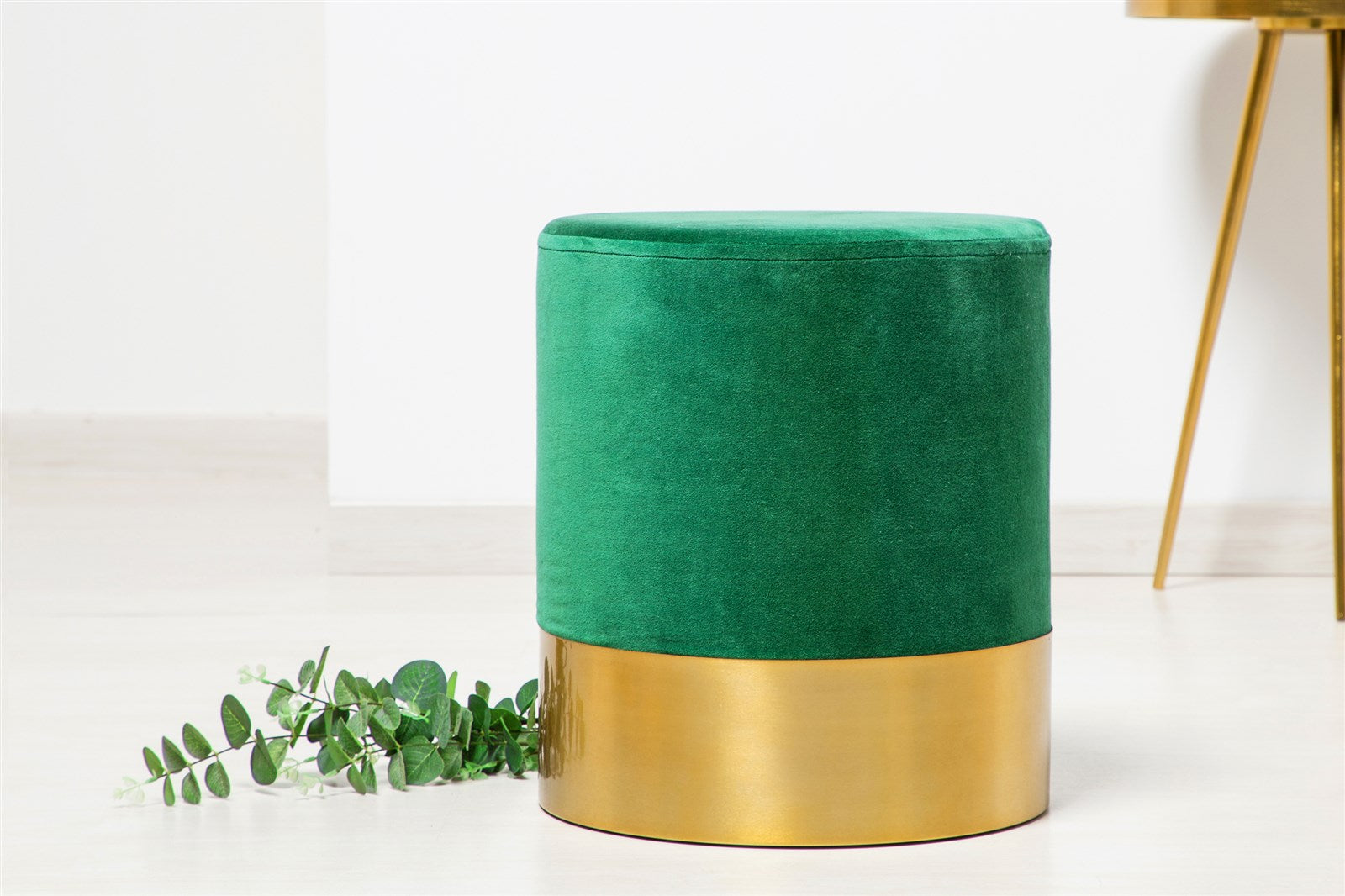kayoom-pepino-110-pouf-runder-sitzpouf-mit-samtbezug-mdf-korpus-und-metallfu image 2