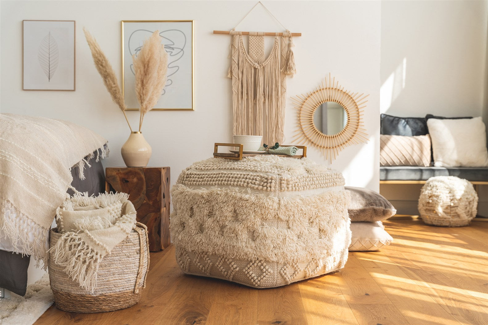kayoom-bohist-125-pouf-l-ssiger-boho-stil-mit-fransen-und-quasten image 3