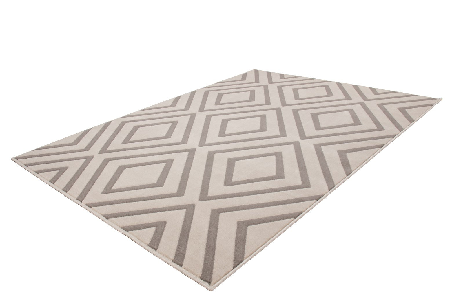 kayoom-lina-525-kurzflorteppich-in-3d-optik-taupe image 4