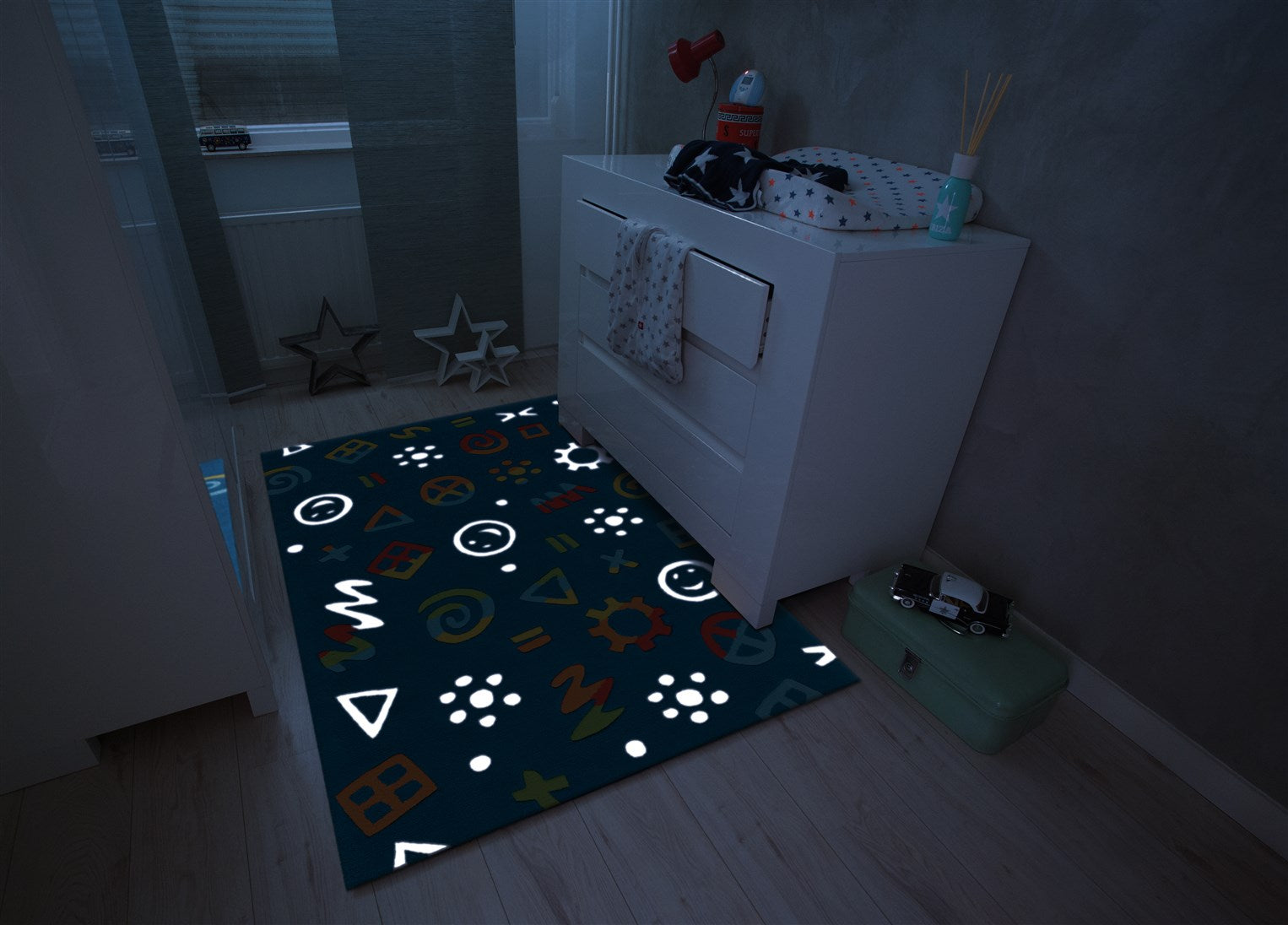 kayoom-spirit-glowy-3146-kinderteppich-mit-leuchtgarn-120x160-cm image 3