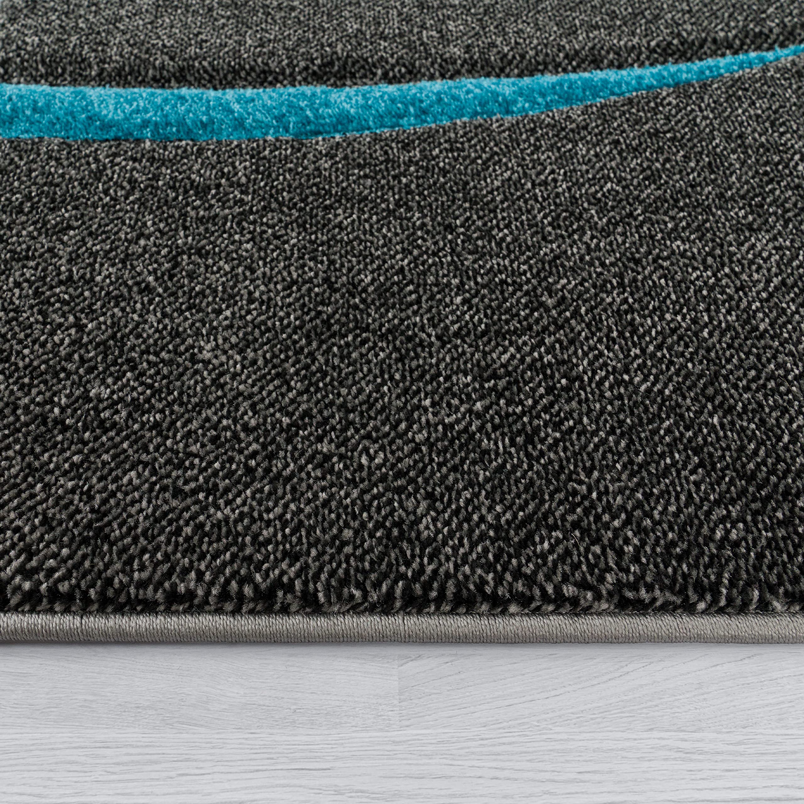 paco-home-designer-teppich-karo-muster-t-rkis-grau-120x170-cm-konturenschnitt-po image 2