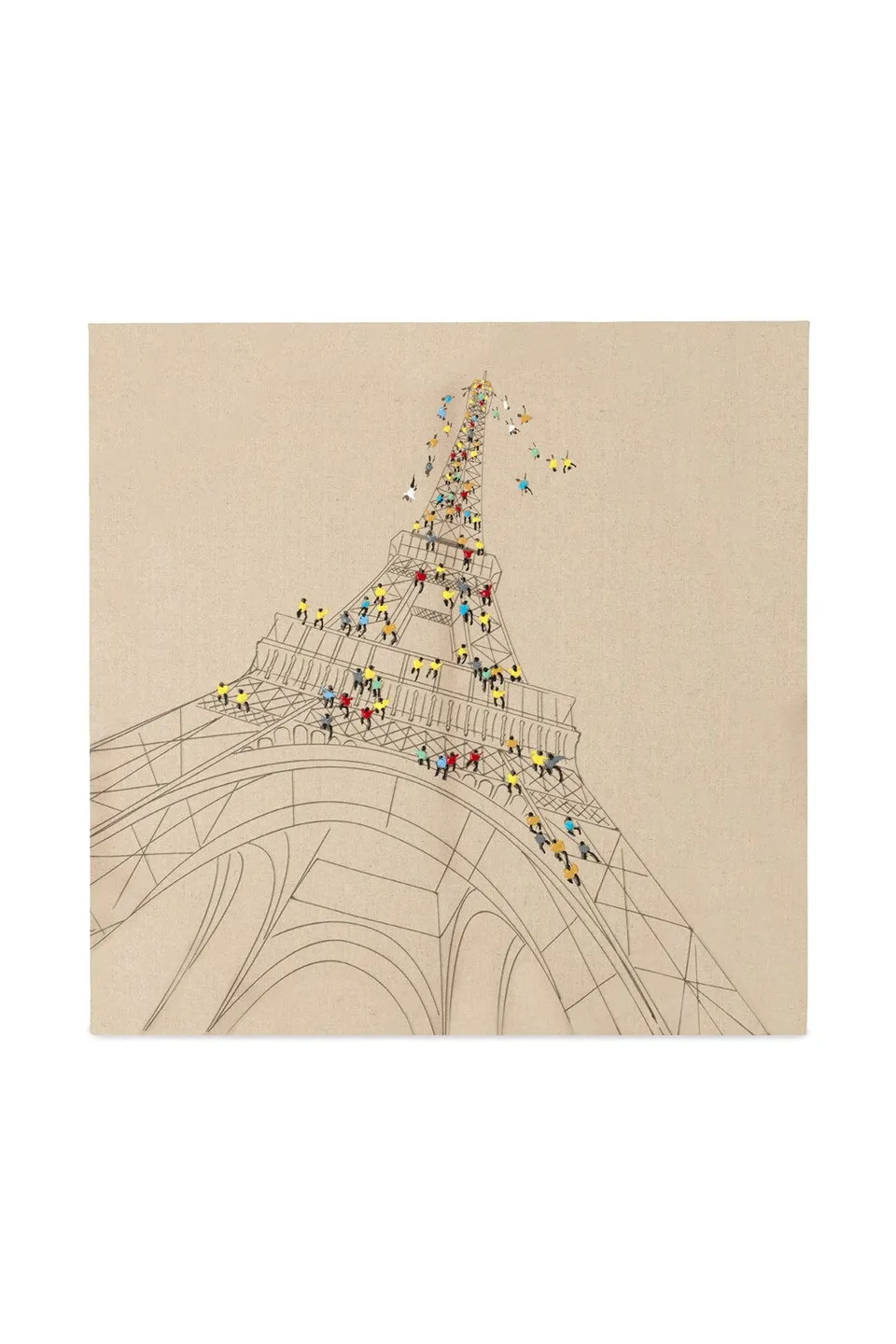 kayoom-l-wandbild-trip-to-paris-80-cm-x-80-cm-acrylfarbe-auf-leinwand-mit-holzke image 1