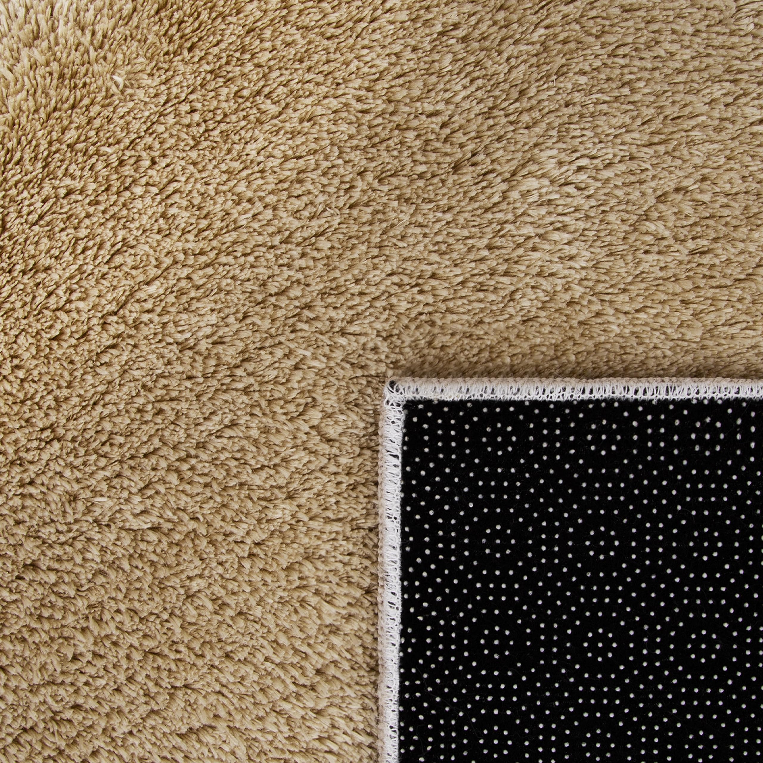 paco-home-teppich-wohnzimmer-kurzflor-weich-rutschfest-modern-einfarbig-beige-10 image 4