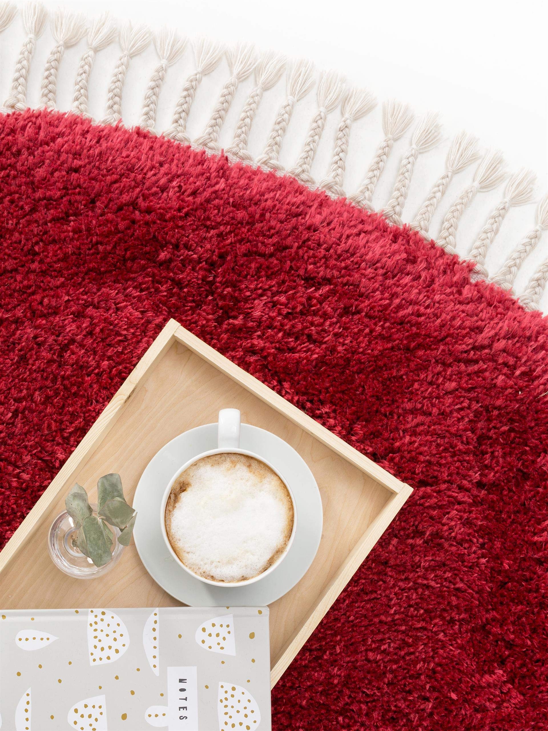 benuta-shaggy-teppich-rot-120-cm-rund-hochflor-polyester-f-r-wohnzimmer-schlafzi image 4