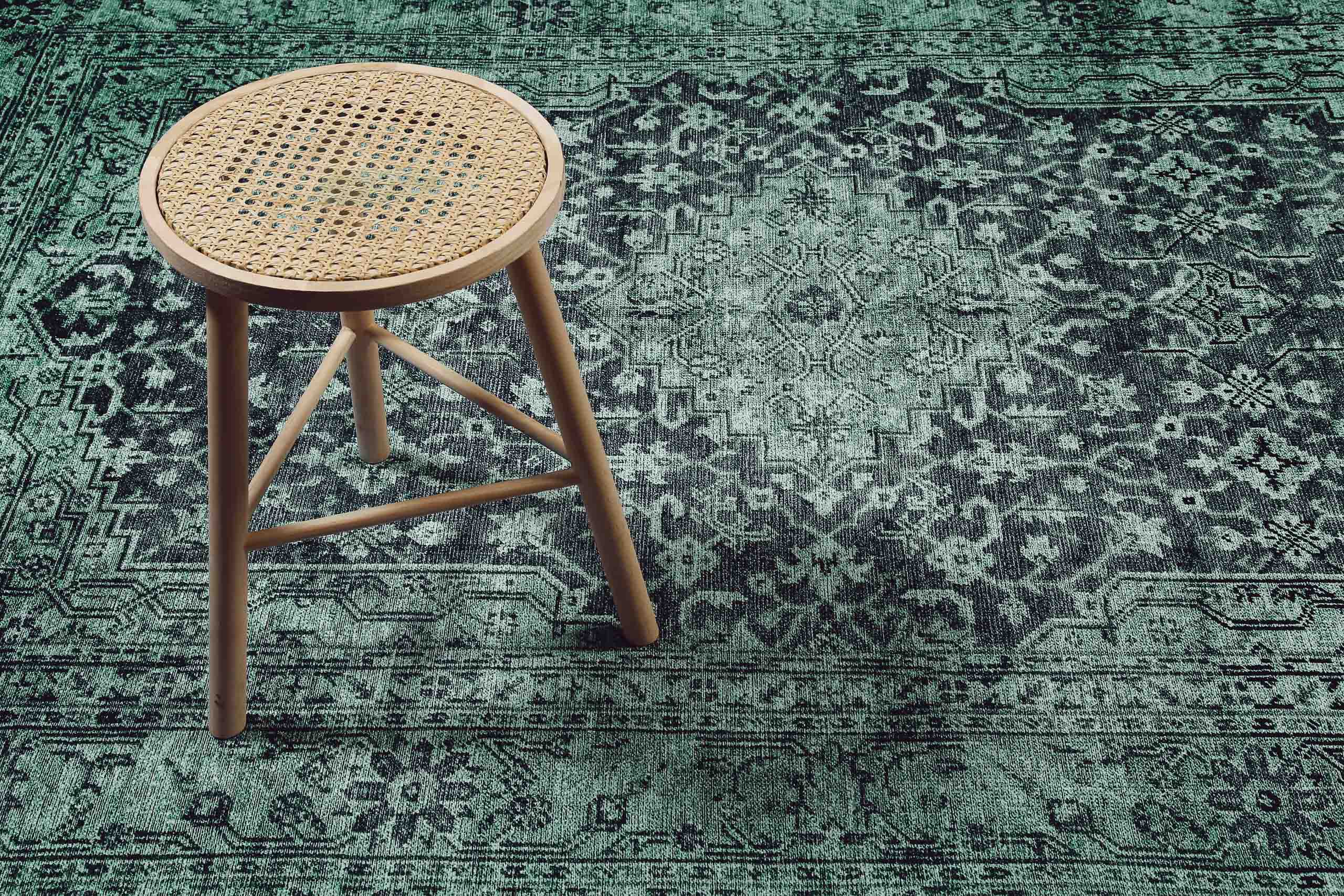 weconhome-2nd-avenue-teppich-anthrazit-gr-n-vintage-used-look image 7