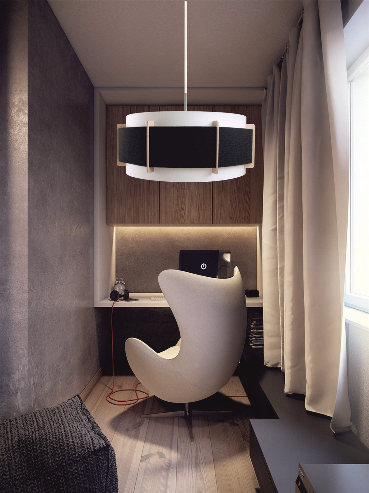 kayoom-h-ngelampe-lux-110-trendige-design-h-ngelampe-mit-filzanteil-holz-und-kun image 8