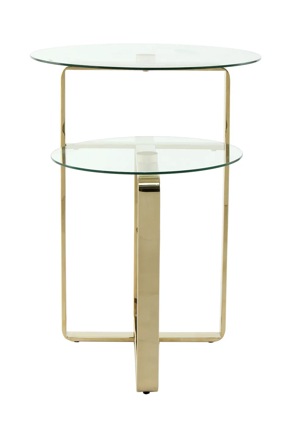kayoom-beistelltisch-catrice-125-mit-2-glasplatten-und-edelstahlgestell image 1