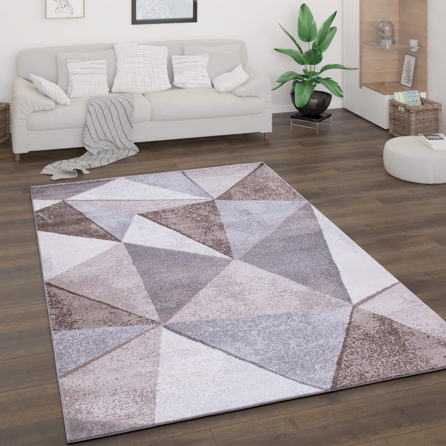 paco-home-teppich-kurzflor-vintage-rautenmuster-80x150-cm-grau image 6