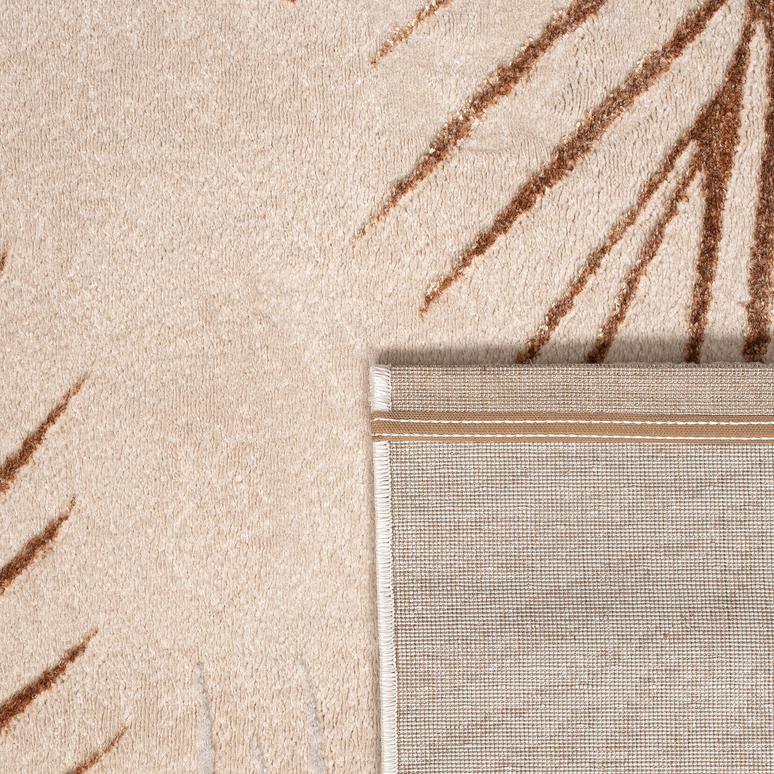 paco-home-metro-teppich-80x150-cm-beige-2-palmen-3d-hoch-tief image 4