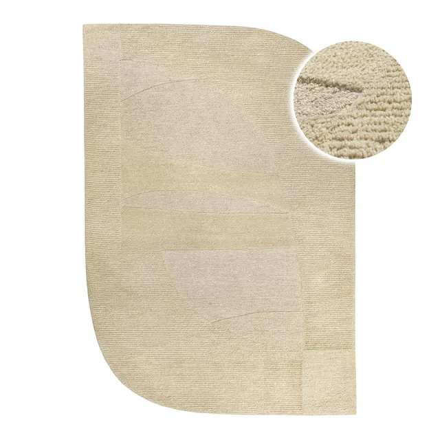 weconhome-kurzflorteppich-dodo-handgetuftet-beige-100-schurwolle image 1