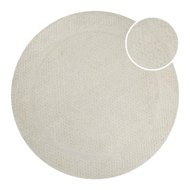 weconhome-hamptons-thirtyfive-kurzflor-teppich-rund-creme-wei-aus-100-schurwolle image 1