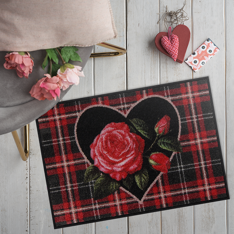 salonloewe-english-rose-black-eingangsmatte-50-x-75-cm-polyamid-rutschfest-wasch image 2