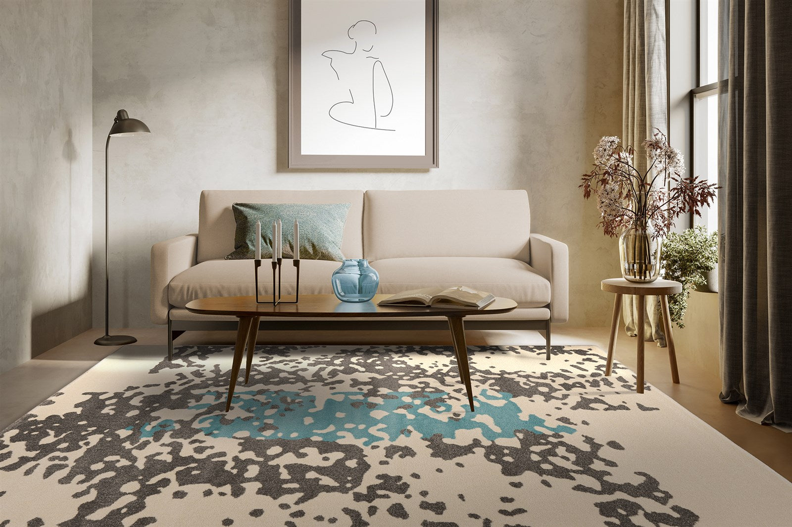 kayoom-naila-325-moderner-ethno-teppich-mit-kurzflor-f-r-wohnzimmer-schlafzimmer image 7