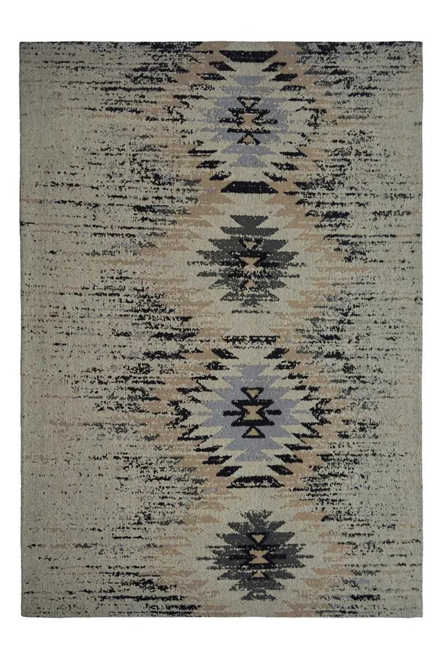 kayoom-solitaire-210-wollteppich-flachflor-handgefertigt-casablanca-design image 1