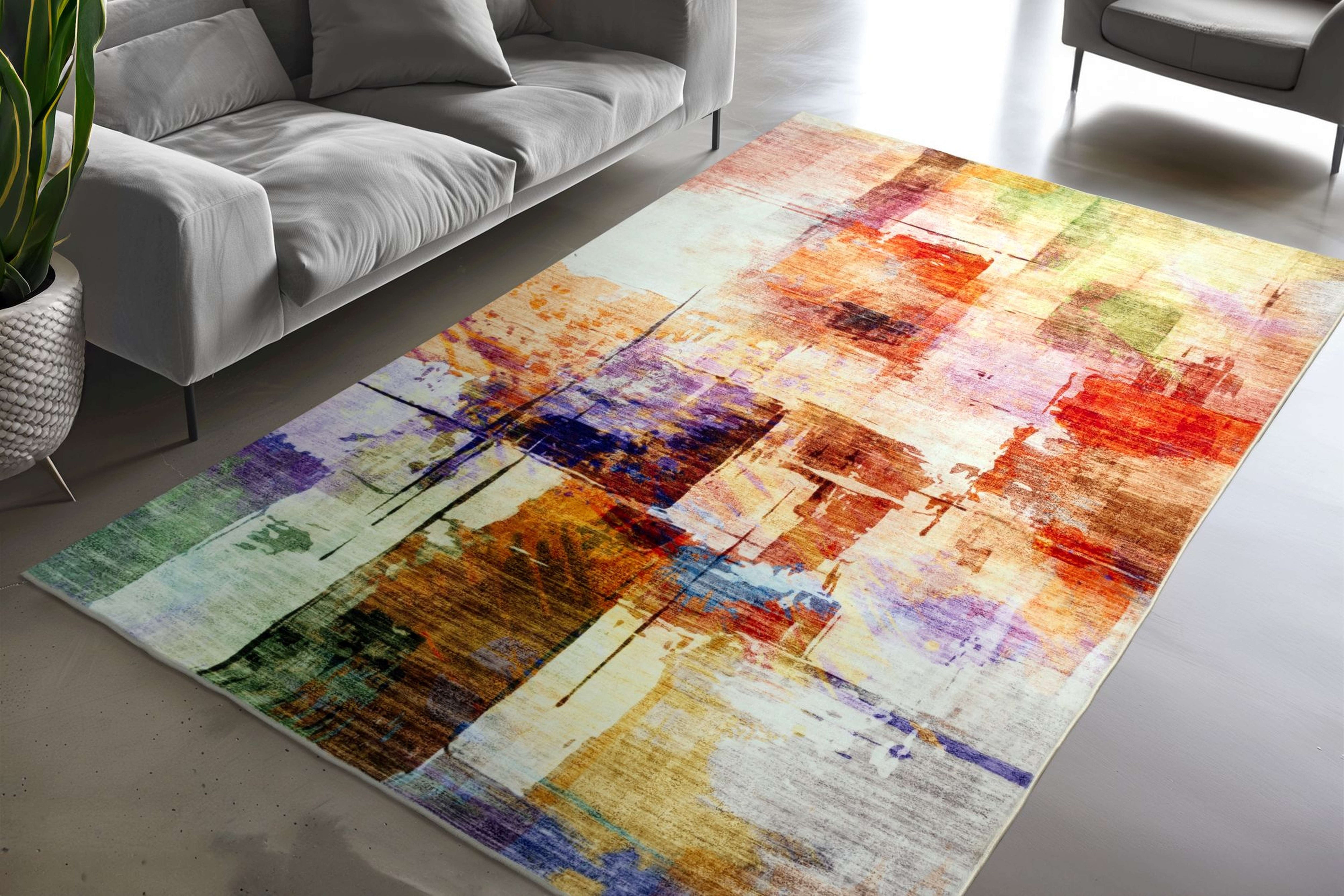 kayoom-visionary-134-multi-kurzflorteppich-6-mm-florh-he-900-g-m-polyester-mehrf image 5