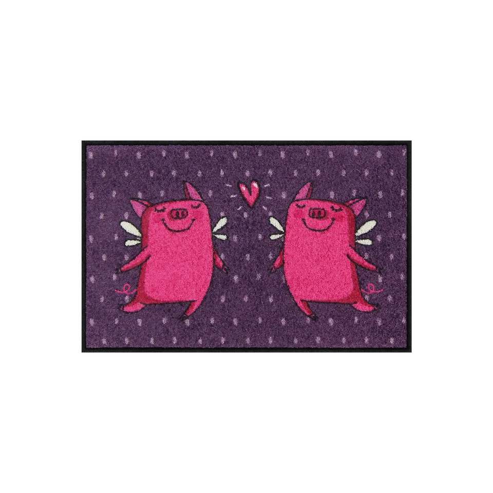 salonloewe-love-pigs-violet-eingangsmatte-45-x-70-cm-verspieltes-schweinchen-des image 1