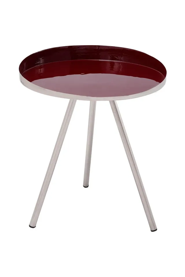 kayoom-beistelltisch-morrison-725-runder-retro-tisch-aus-metall-mit-hohem-rand image 1