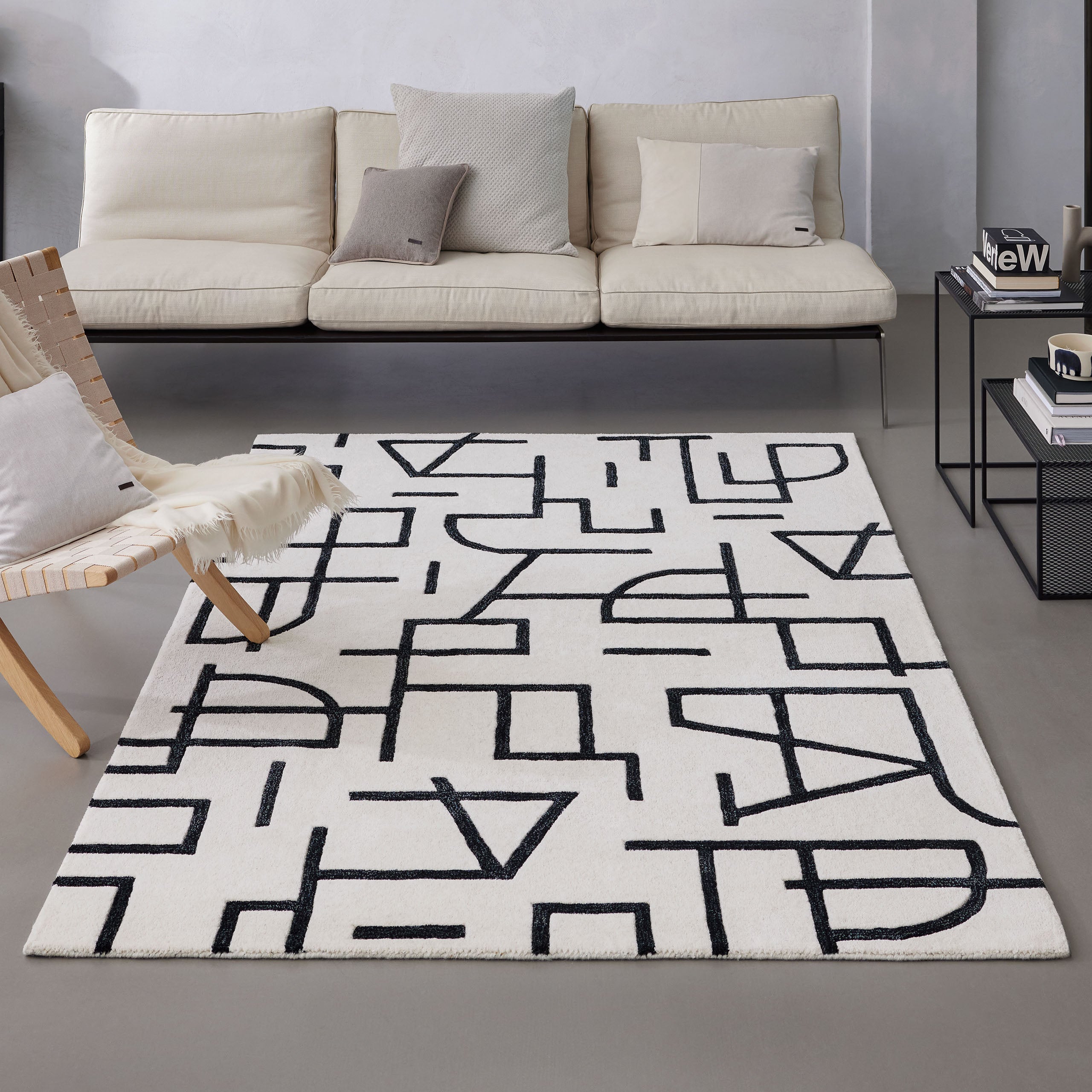 weconhome-kurzflor-teppich-beatrice-creme-wei-schurwolle image 2