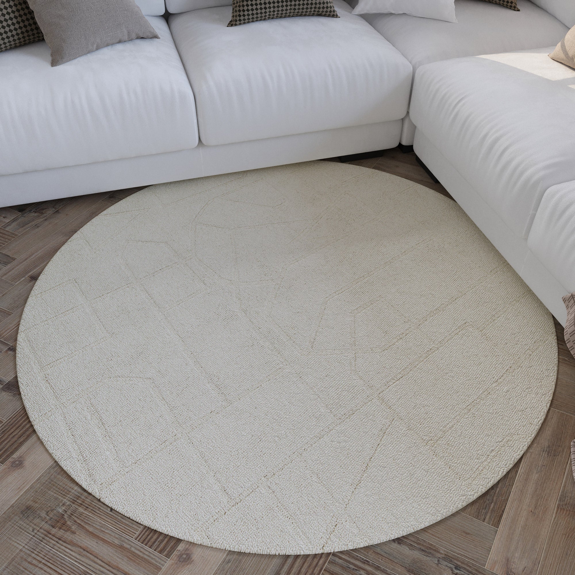 weconhome-hamptons-twentyeight-kurzflor-teppich-rund-creme-wei-handgetuftet-synt image 2